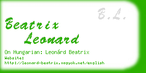 beatrix leonard business card